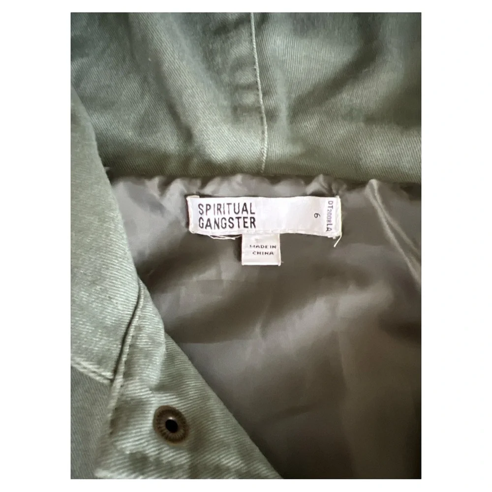 NWOT Spiritual Gangster unisex military jacket size 6 - Picture 3 of 6